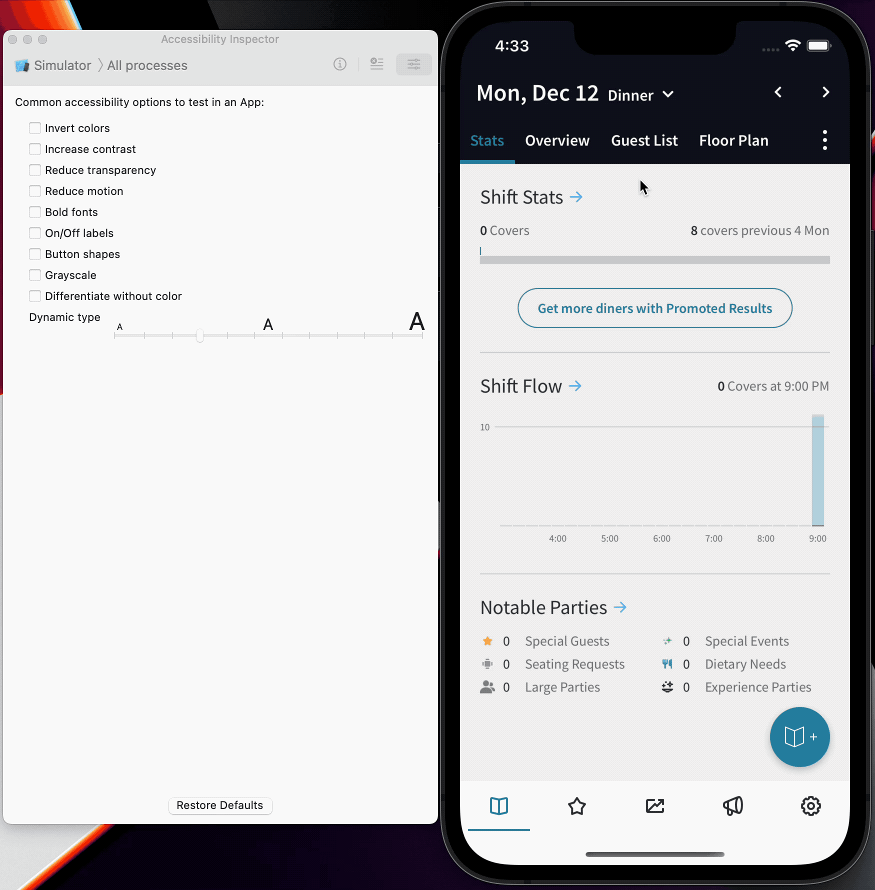 Animated gif of dynamic text sizing from small to large on iOS iPhone based on user accessibility settings