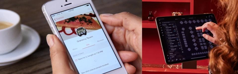 Lifestyle photo showing Diner and Restaurant OpenTable products before system consolidation